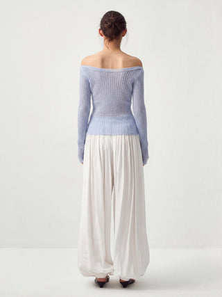 CUBIC Drawstring Rib Knit Top