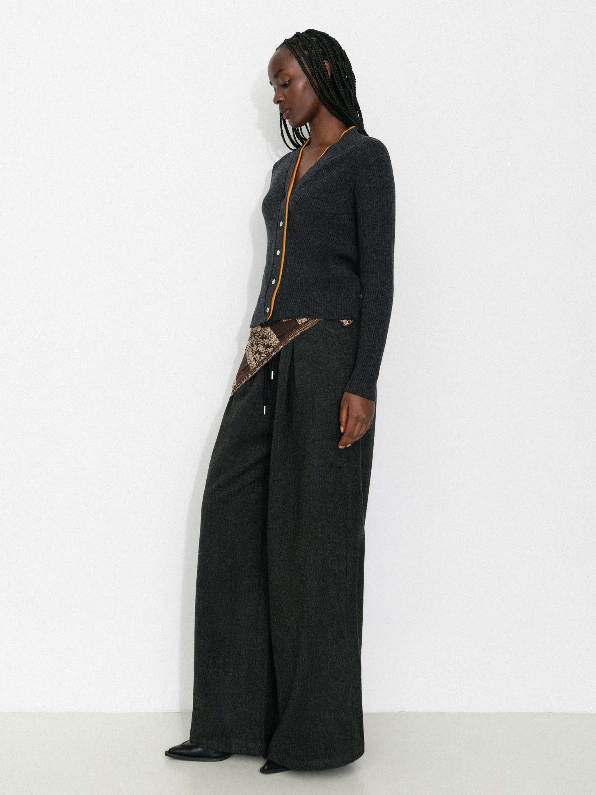 Casual Drawstring Loose Straight Pants-5