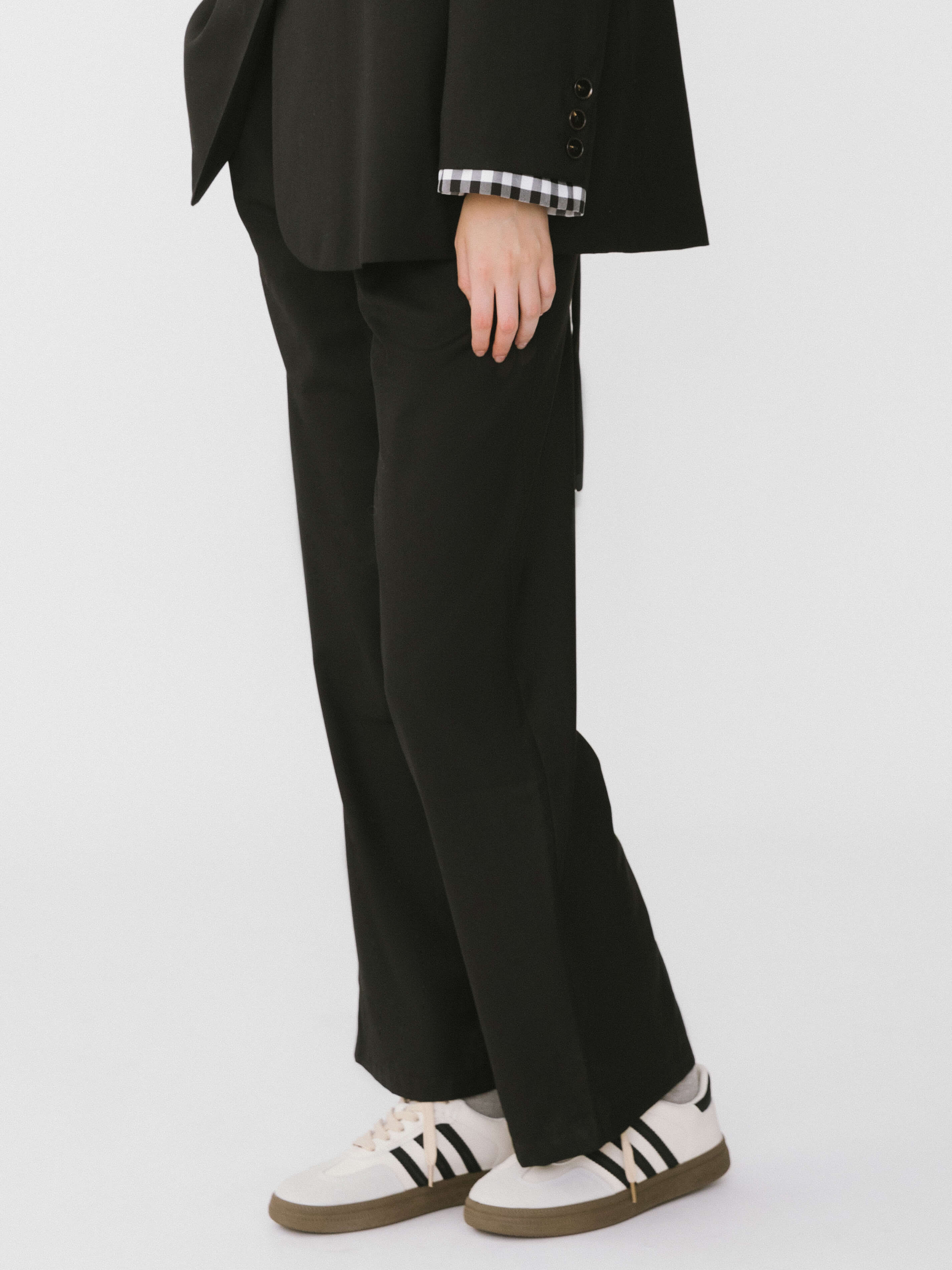 Checkered Peekaboo Tailored Trousers-6