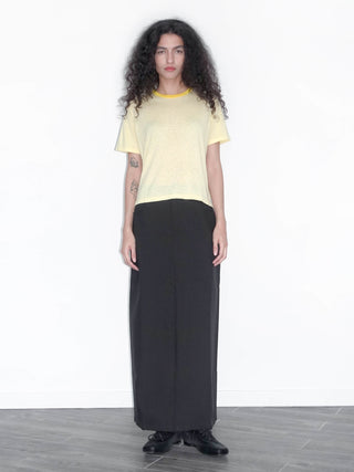 Contrast Color T-shirt with Wool Blend