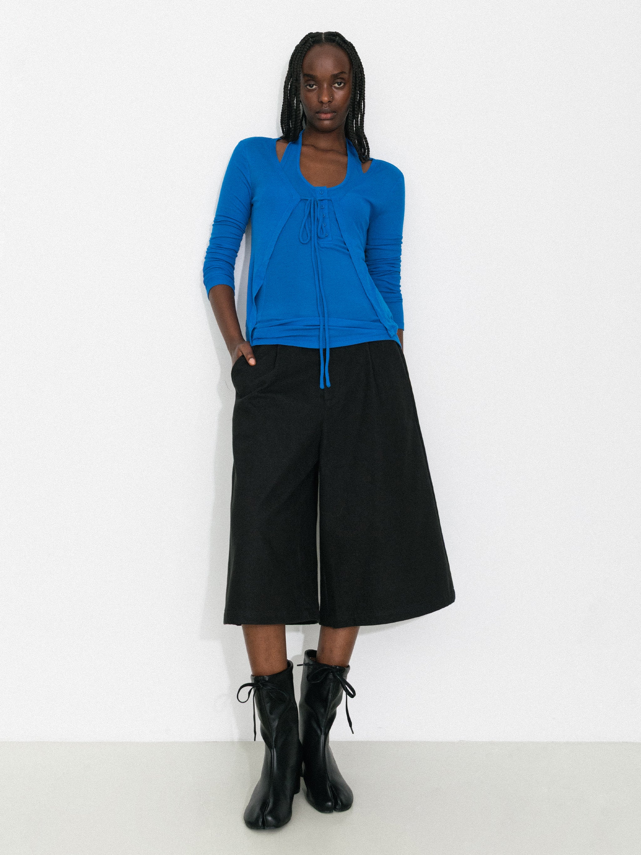 Lyocell-Blend Halter Knit Two-Piece Top-5