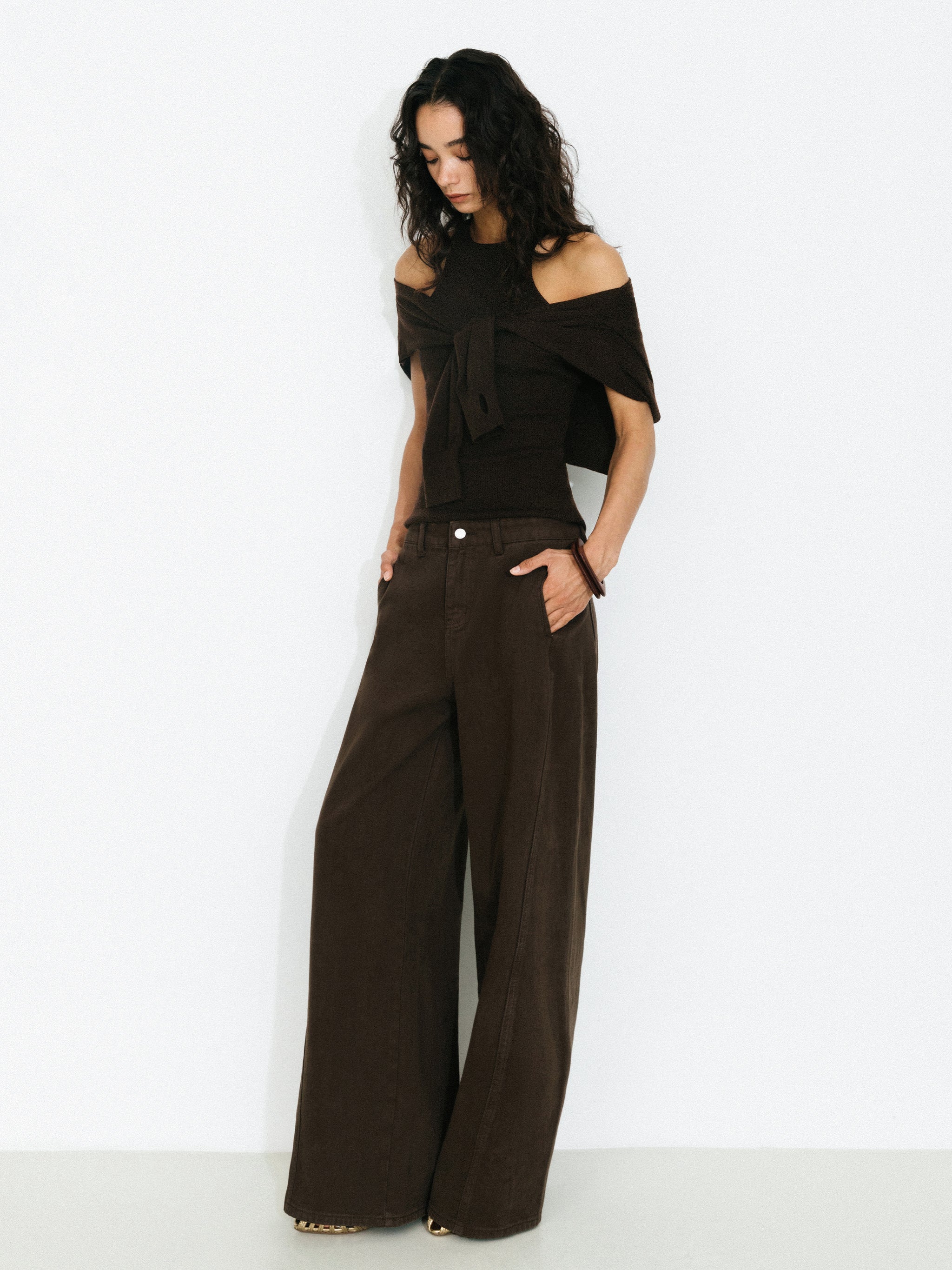 Knit Cardigan and Vest Two-Piece Set-5