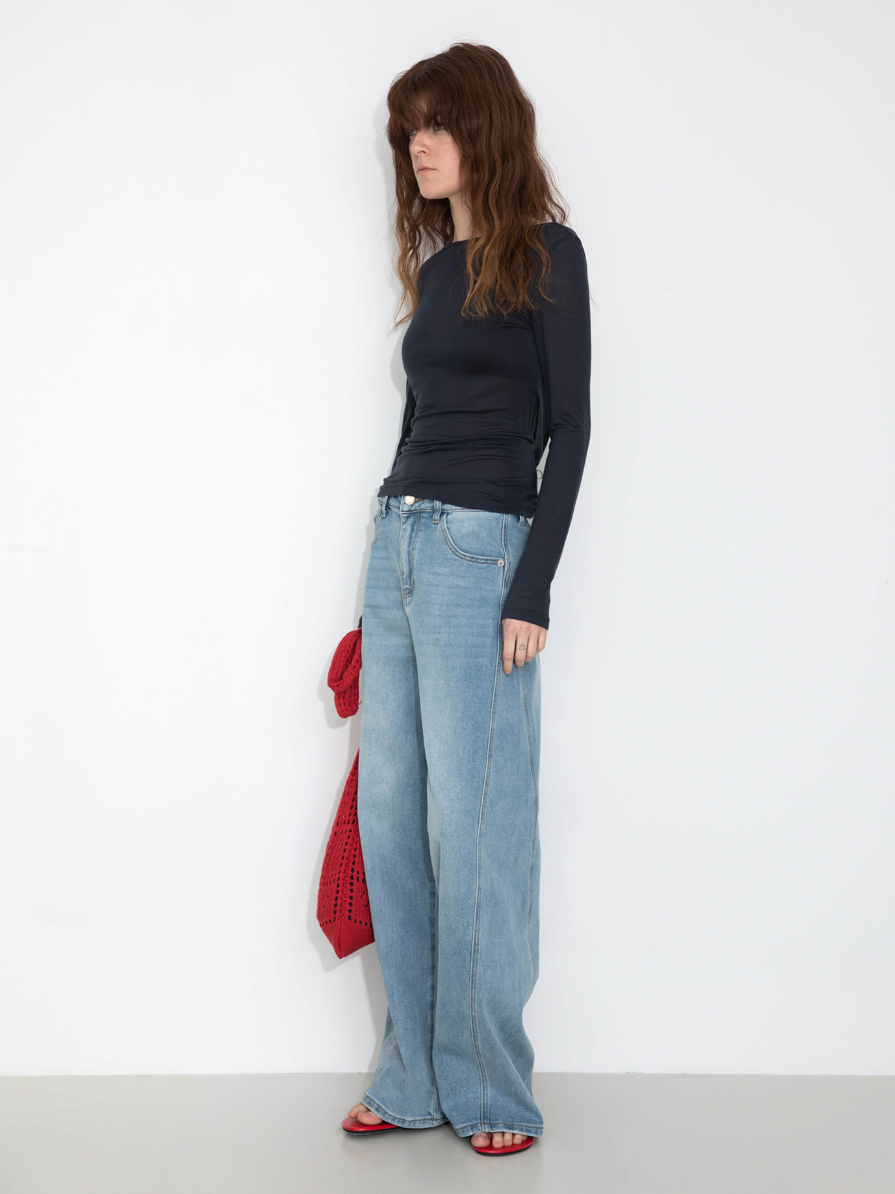 High-Waisted Wide-Leg Straight Jeans-5