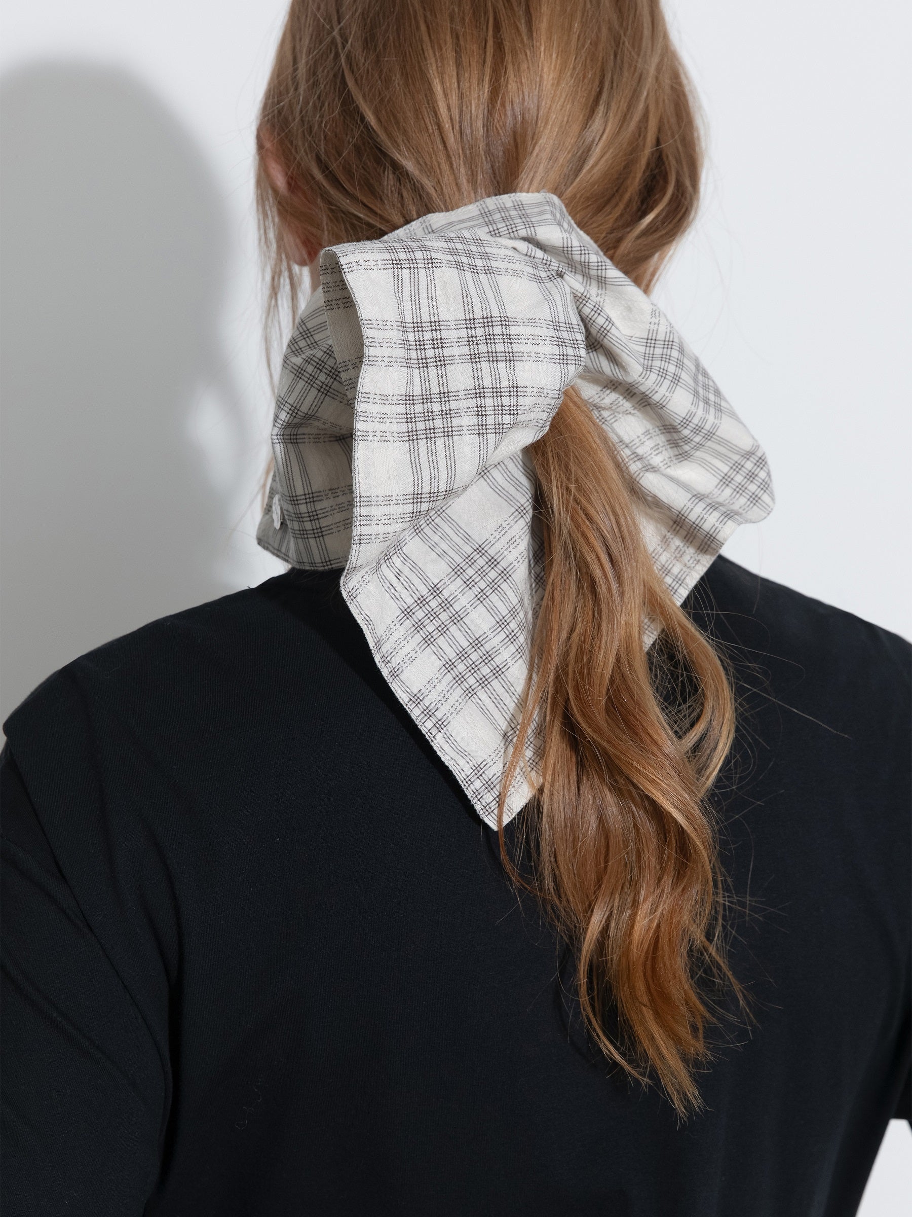 Lace Checkered Irregular Hair Scrunchies-2