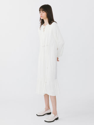 Tiered Long Sleeve A-line Dress