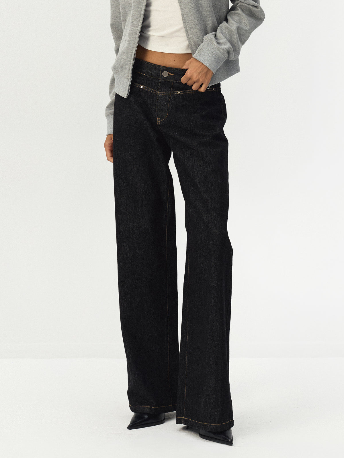 CUBIC High-Rise Wide-Leg Jeans-5