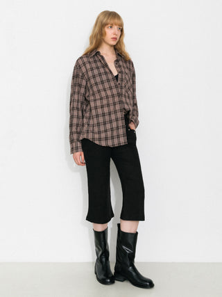 Casual Loose-Fit Plaid Shirt