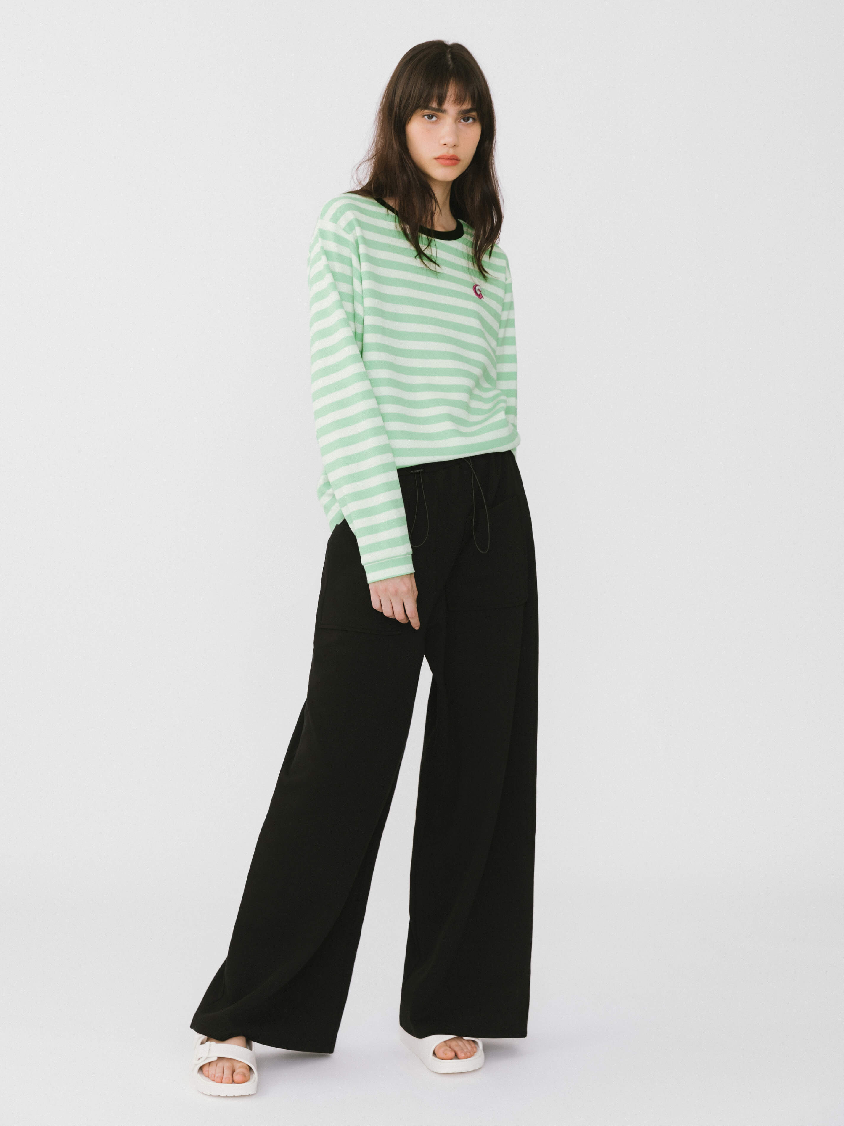 Oversized Striped Long Sleeve Top-5