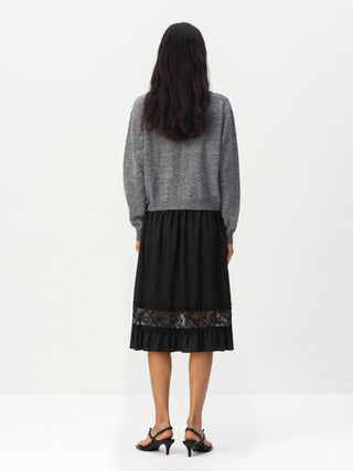 CUBIC Lace Trim Midi Skirt
