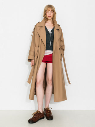 Classic British-Style Double-Breasted Trench Coat