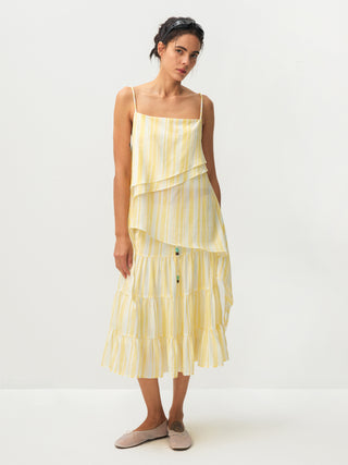 CUBIC Lyocell Asymmetrical Striped Camisole