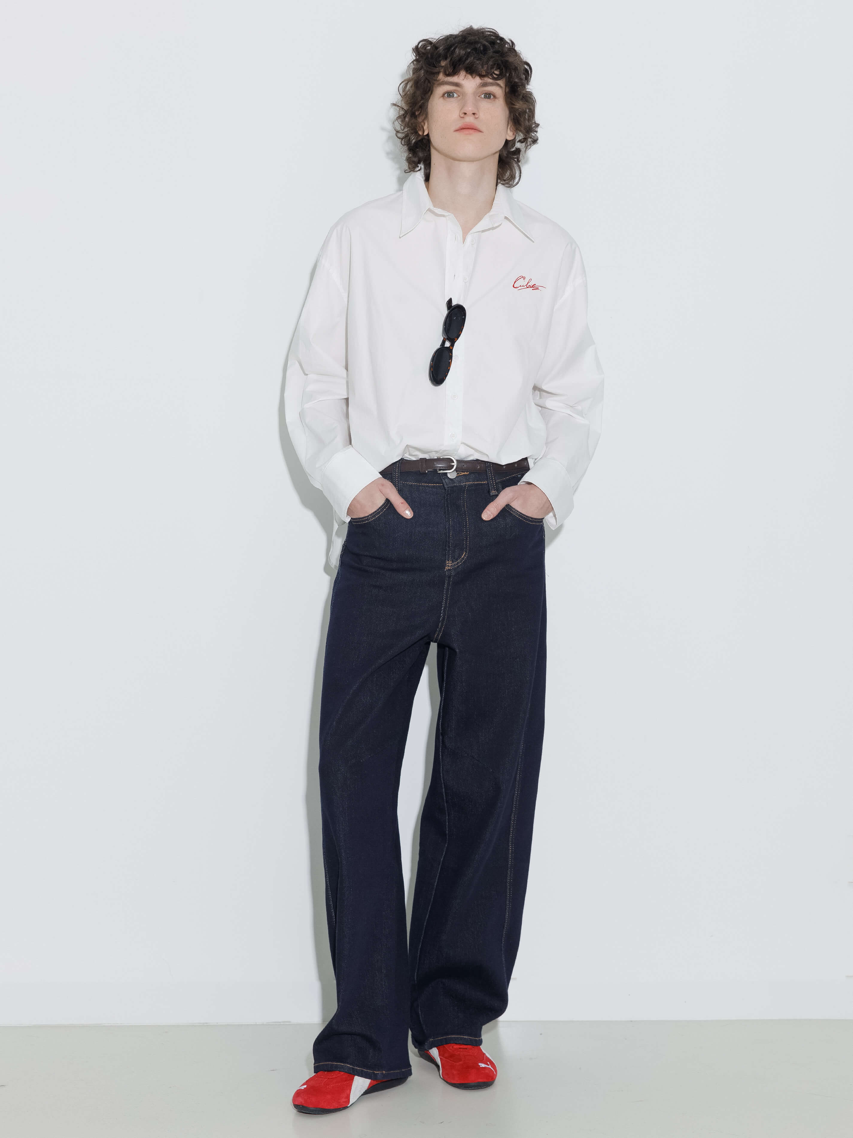 100% Cotton Embroidered Oversized Shirt-6