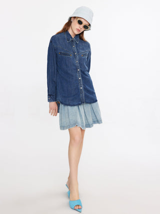 Blue Denim Western Shirt