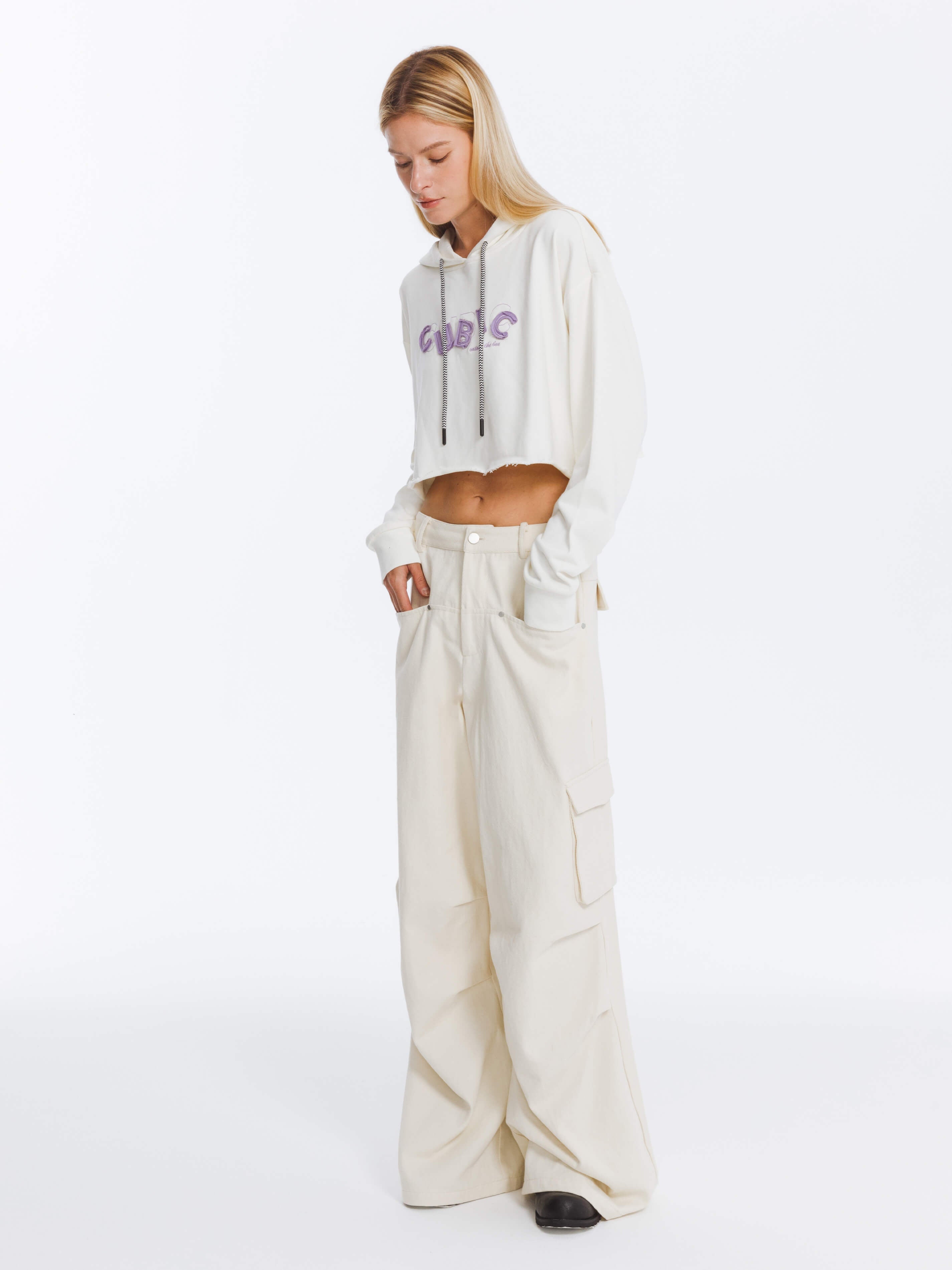 Pure Cotton Twill Cargo Trousers-11