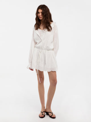 CUBIC Pure Cotton Shirt Dress with Lace