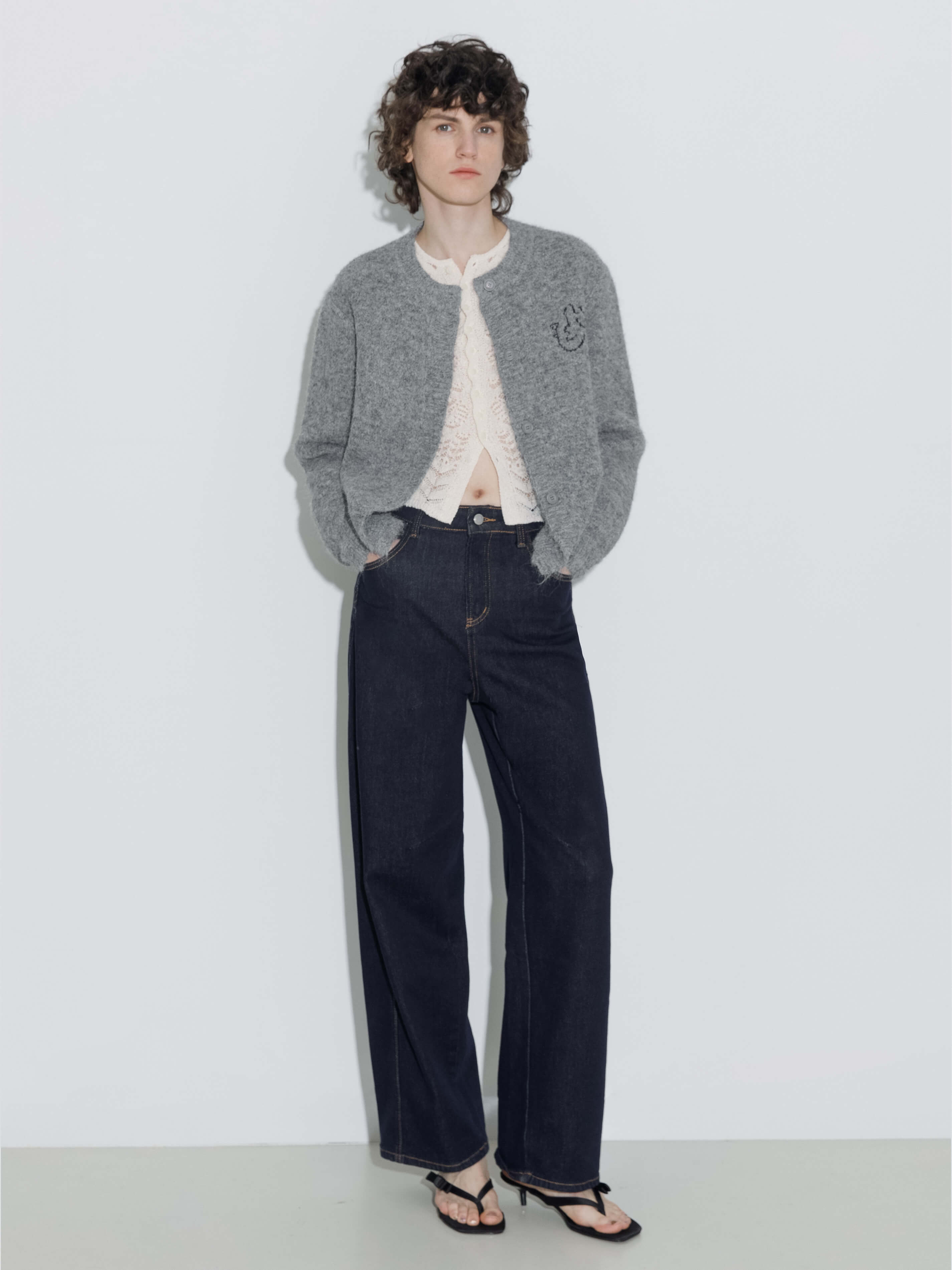 "CUBIC WINE CLUB" Cardigan-5