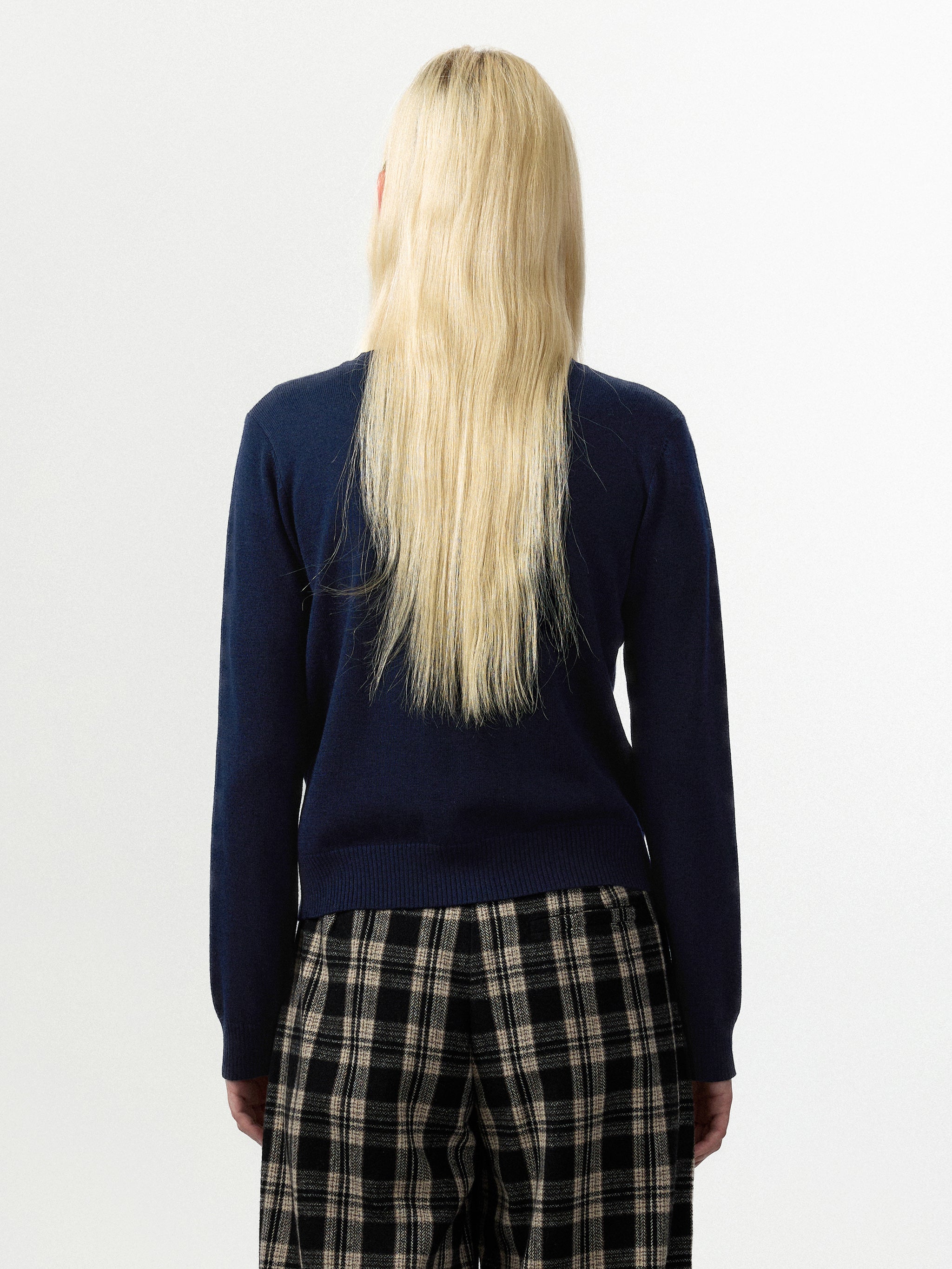 CUBIC Classic Crew‑Neck Knit Cardigan-5