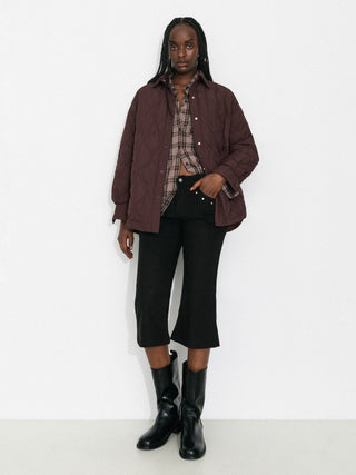 Vintage Lyocell-Blend Cropped Flared Trousers