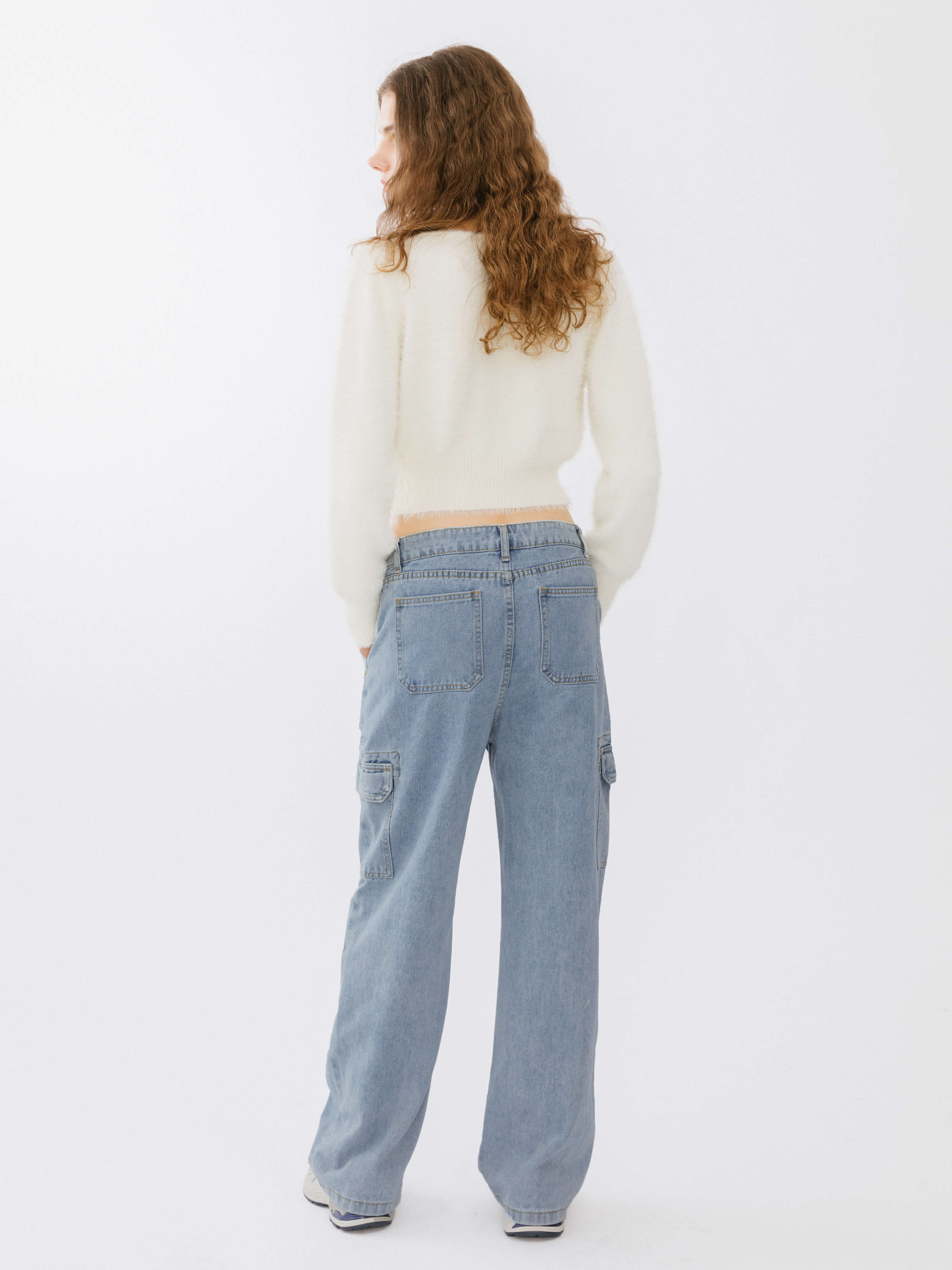 Low Waist Cargo Jeans-5