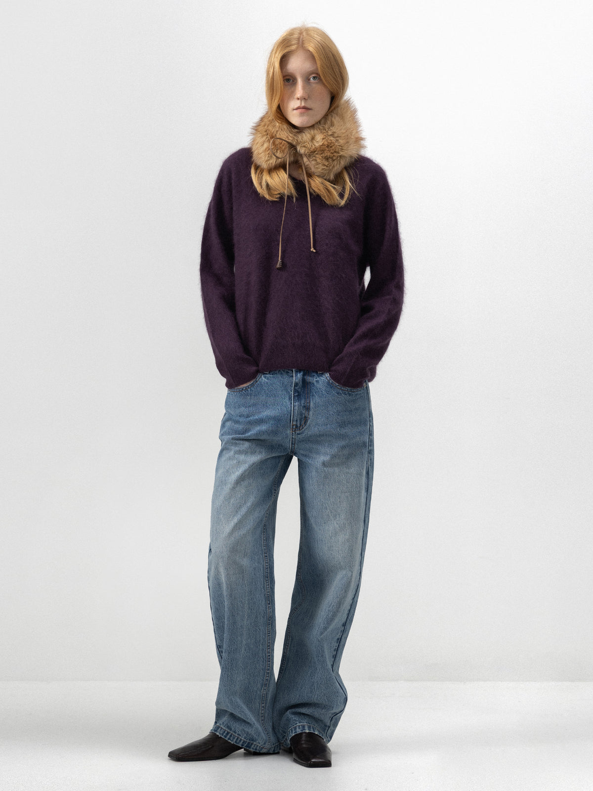 CUBIC Mid-Rise Faded Straight-Leg Jeans-5