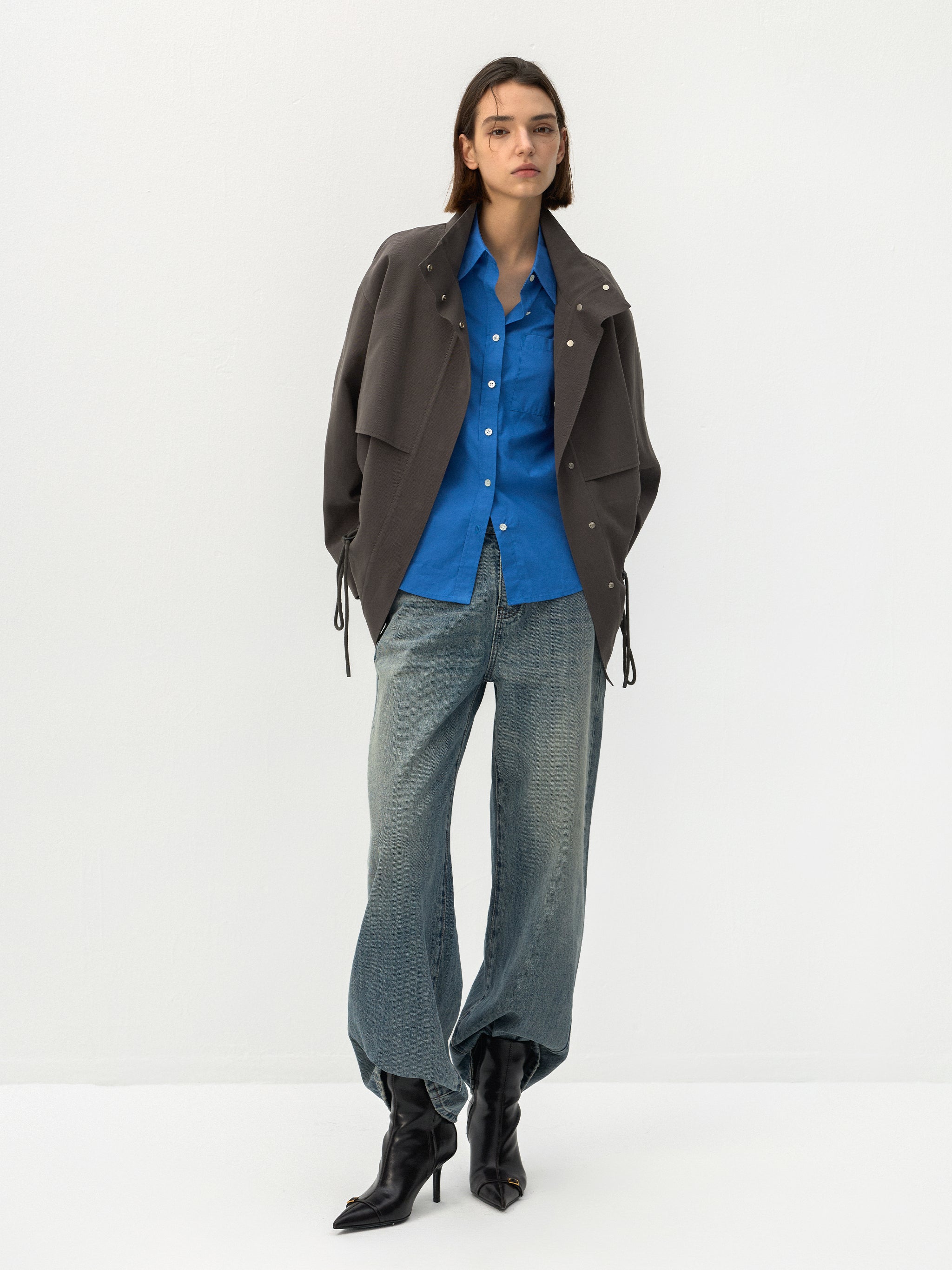 CUBIC Drawstring Cotton Field Jacket-5