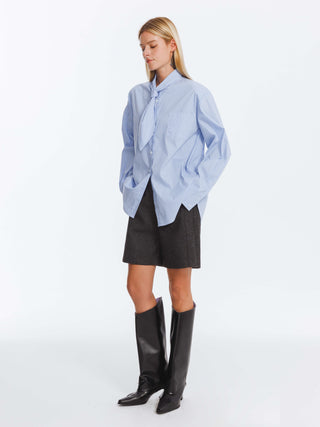 Vintage Tie Loose Striped Shirt