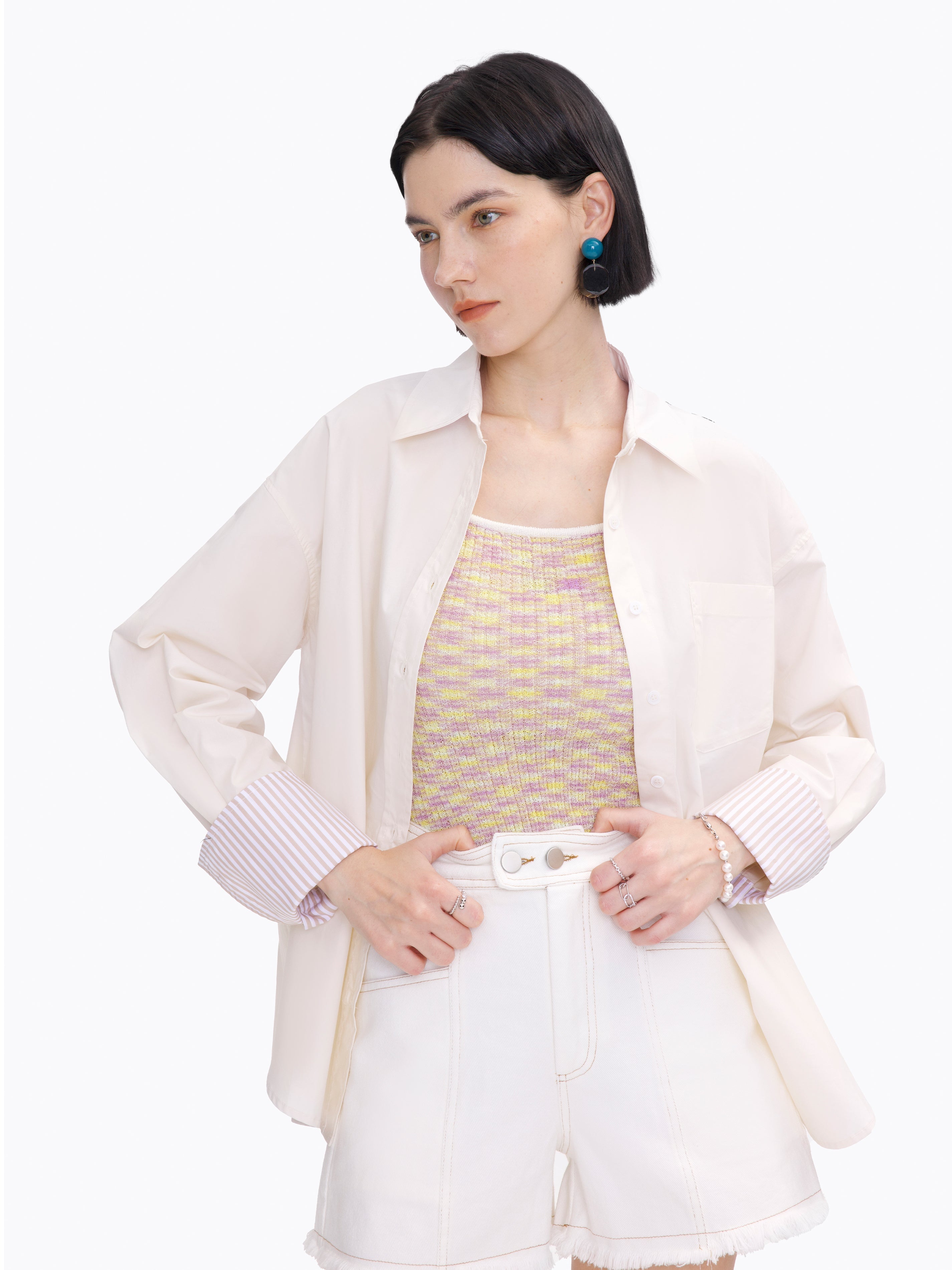 Classic Shirt with Turn-Up Cuffs-5