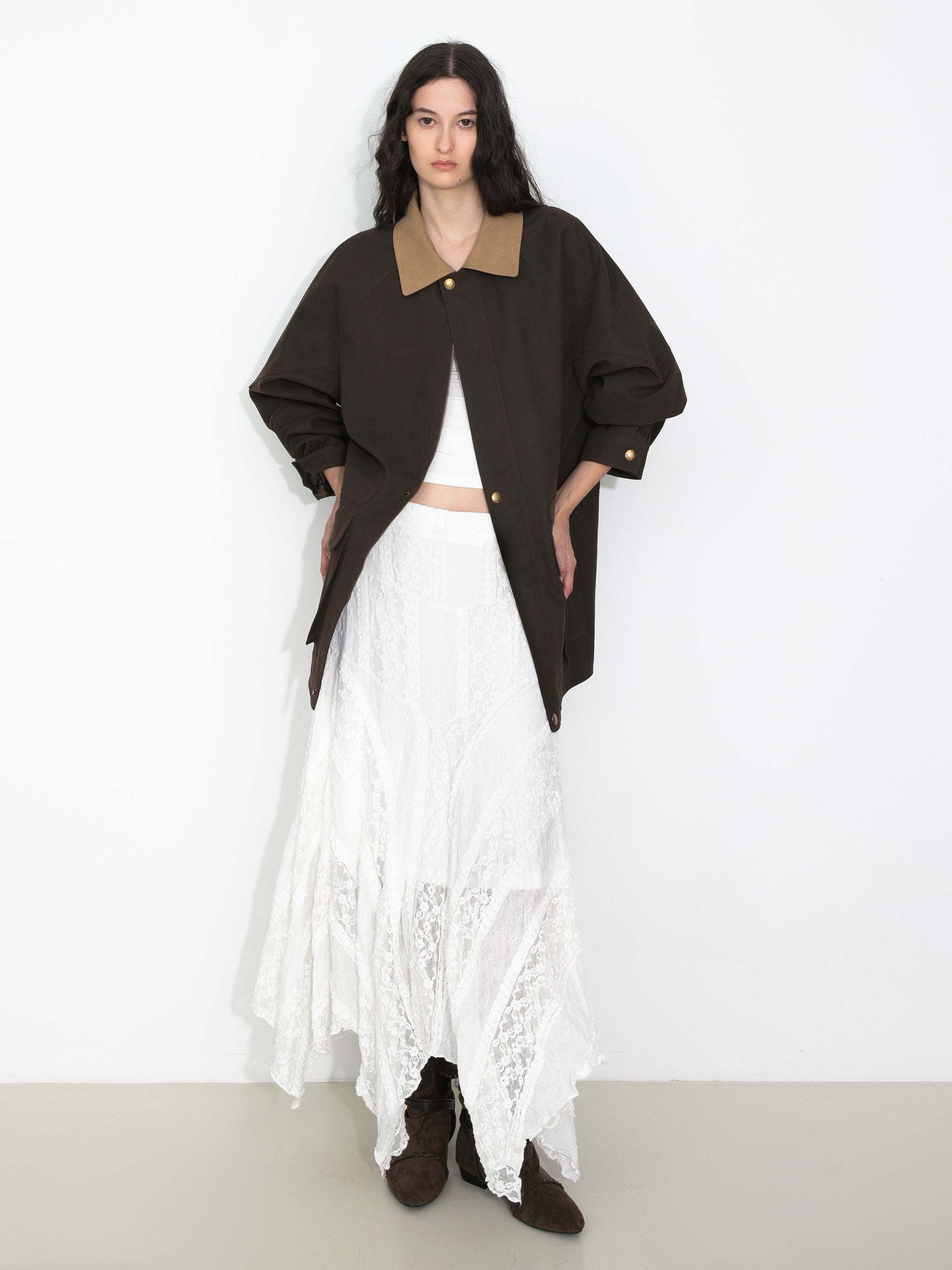 Chiffon Knit Asymmetric Maxi Dress-5