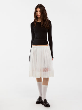CUBIC Lace-up Mesh Skirt