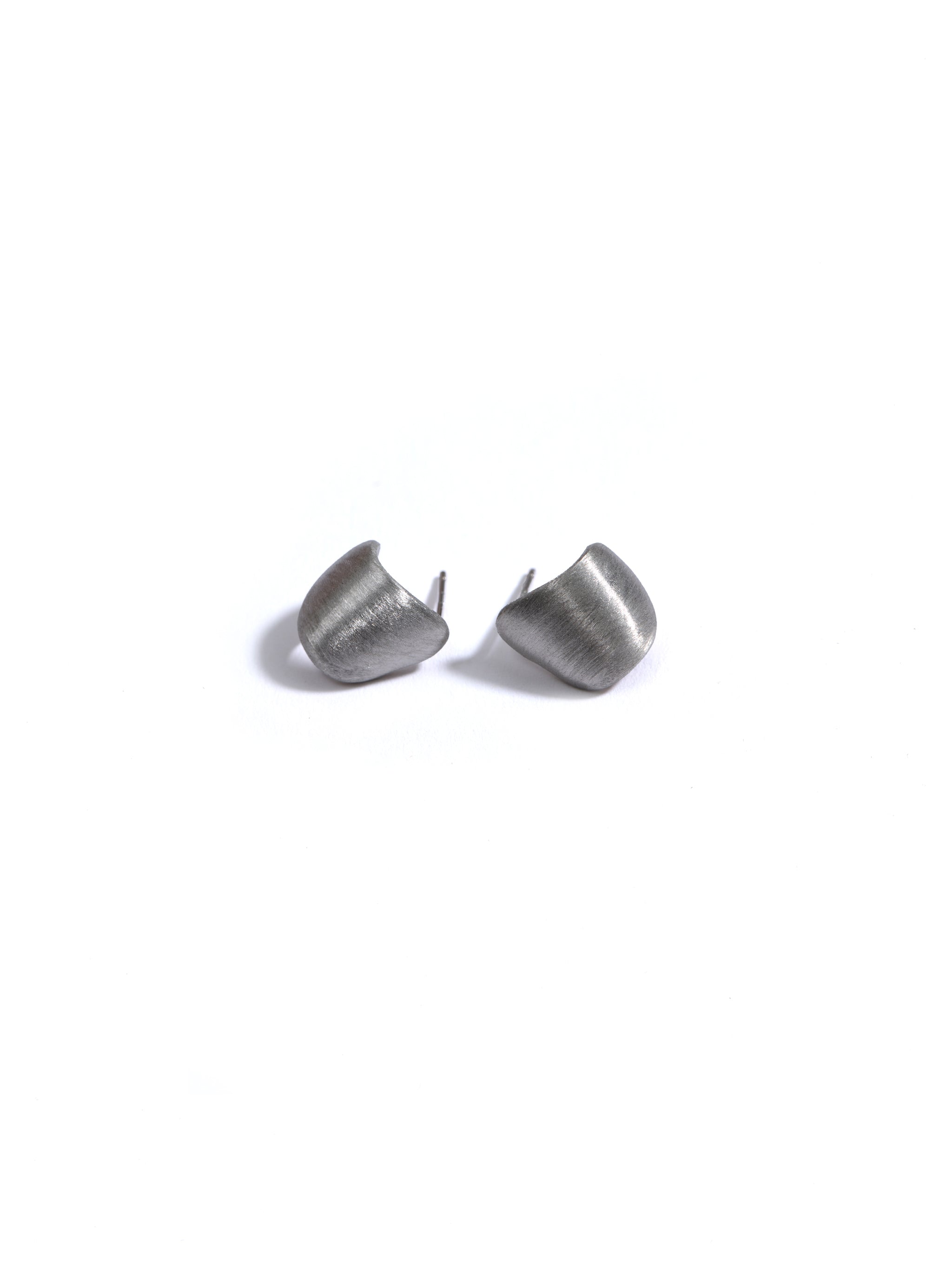 Brushed Matte Half-Hoop Earrings-5