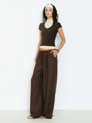 C by CUBIC Cropped Slim-Fit Sweetheart Neck T-Shirt