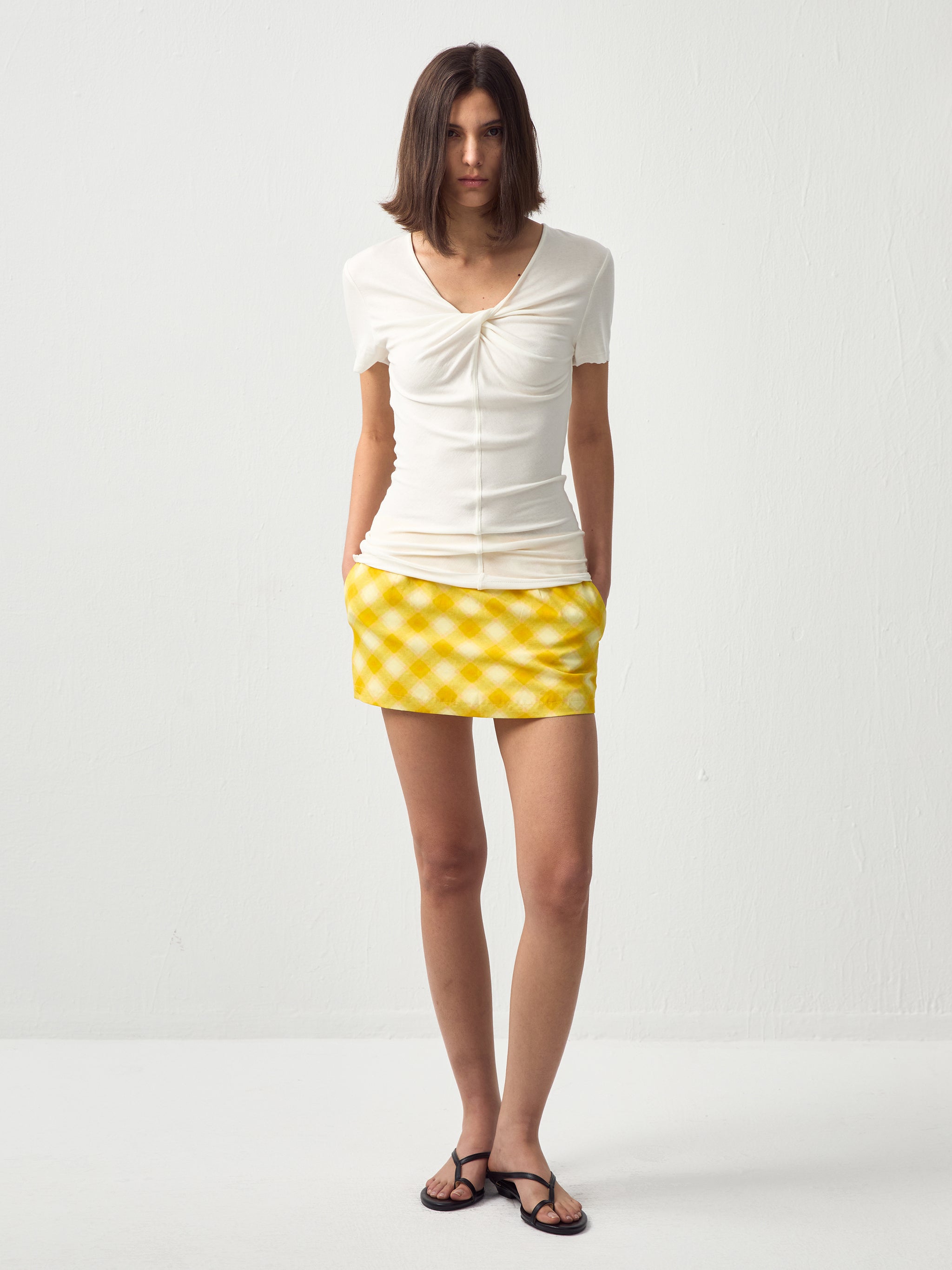 CUBIC Gradient Check Layered Skort-5