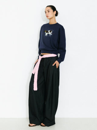 Cow Print Oversized Sweatshirt