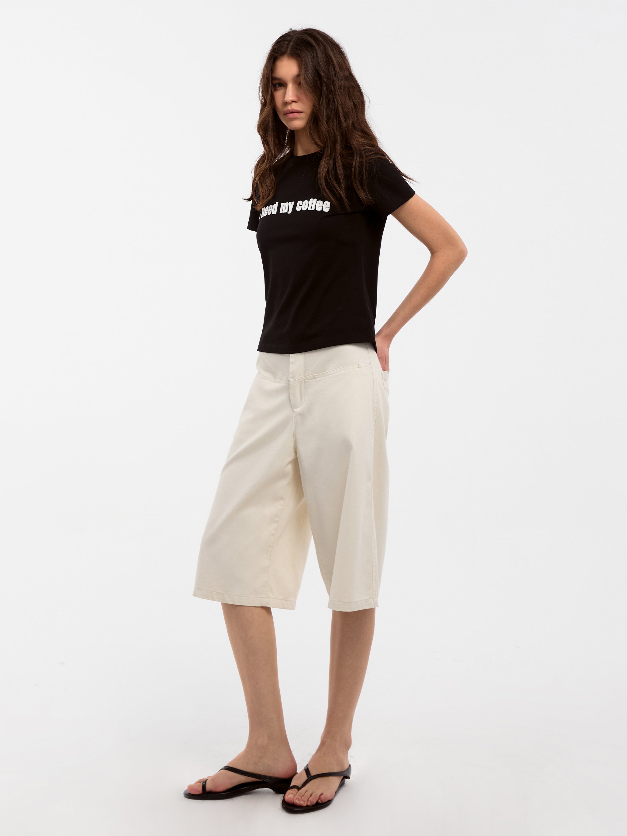 CUBIC Classic Straight Leg Casual Mid-Length Pants-5