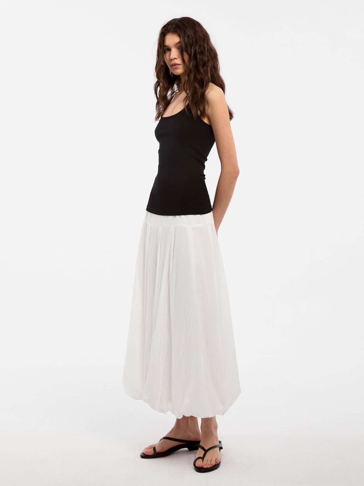 CUBIC Lyocell Pleated Tulip Skirt-6