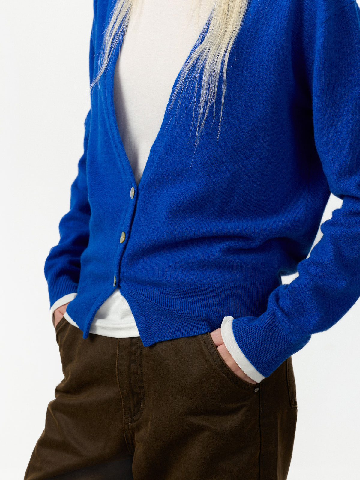 CUBIC 100% Wool V Neck Cardigan-5
