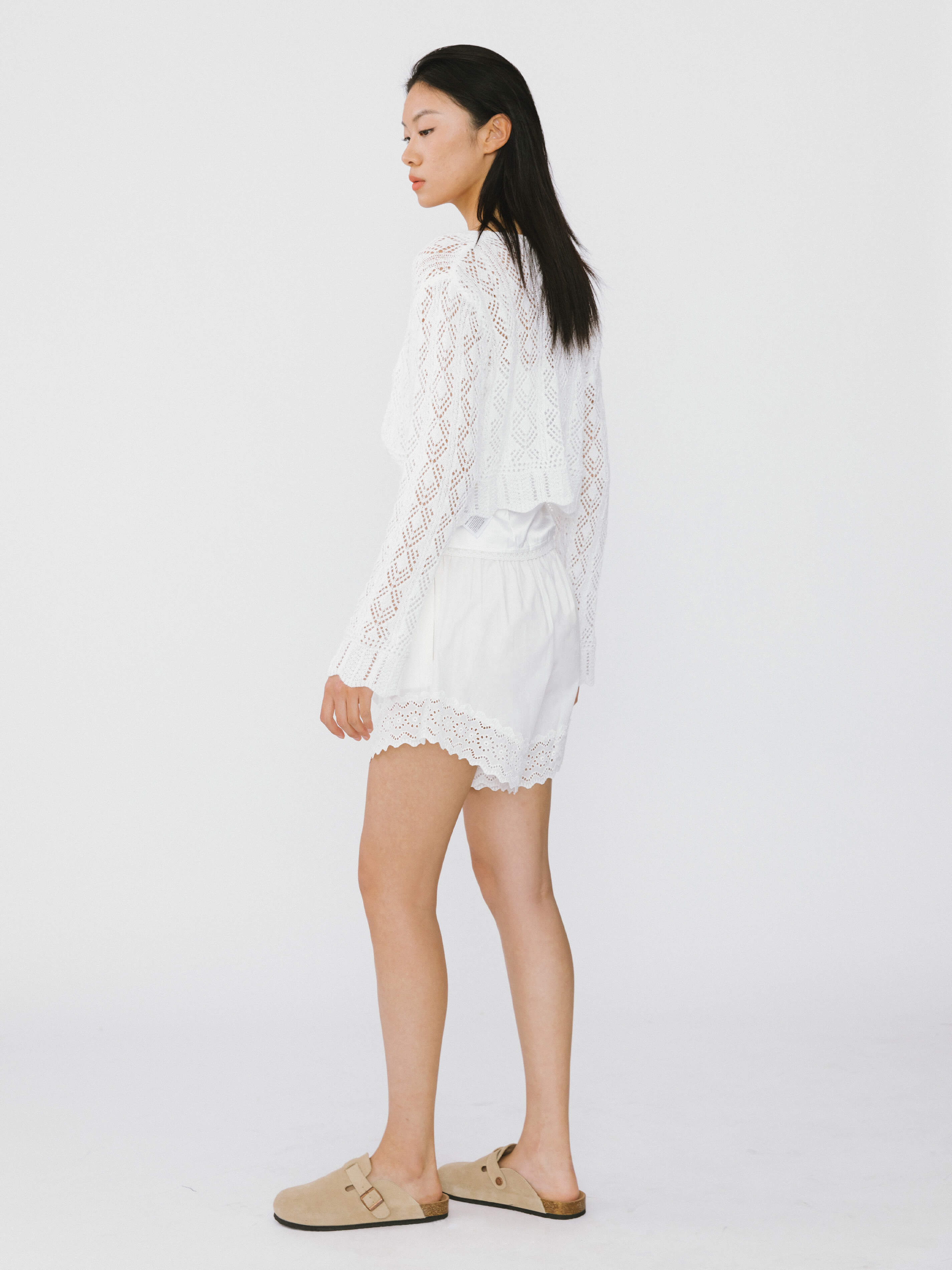 Casual Lace 100% Cotton Shorts-5