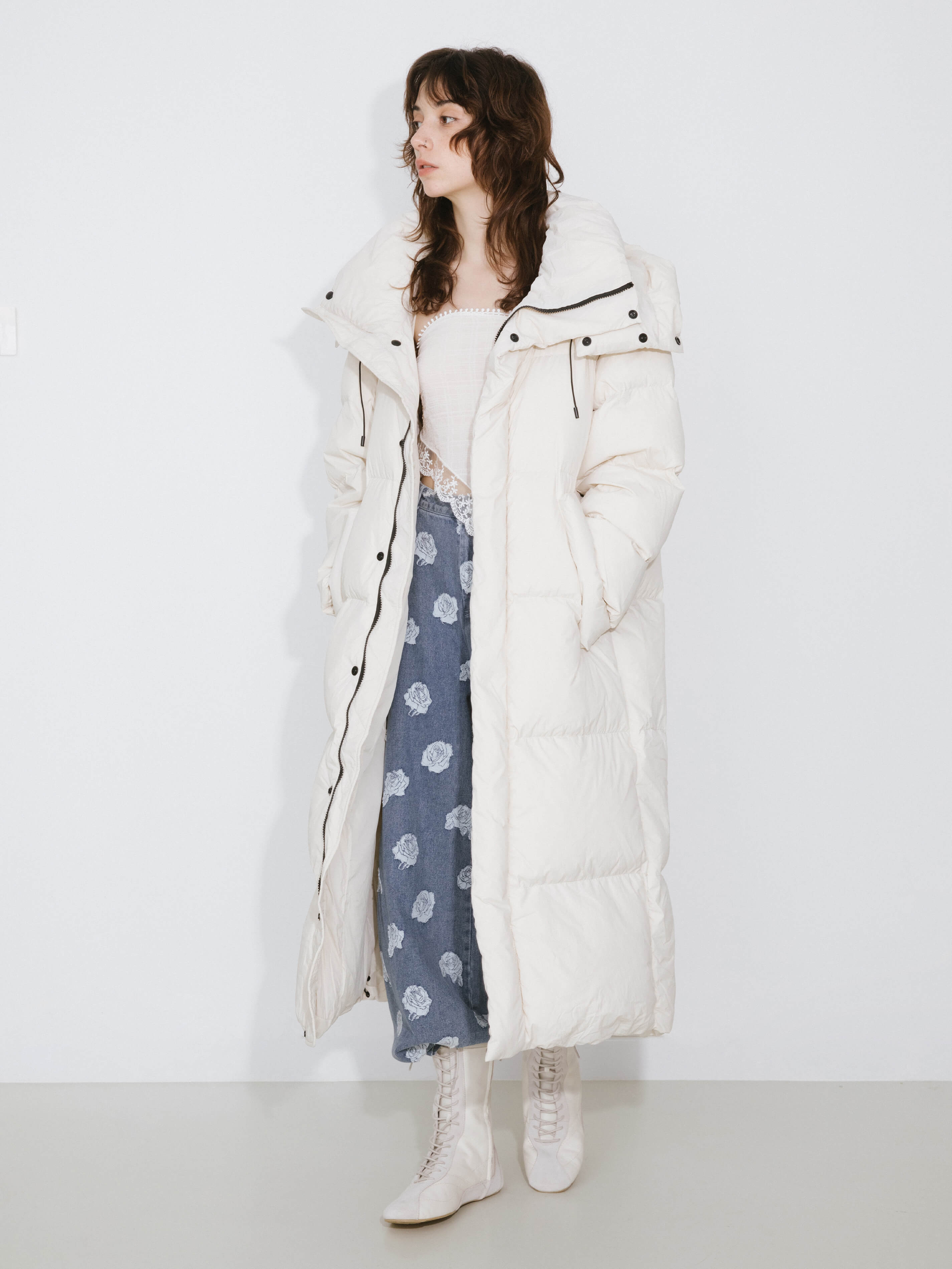 Long A-line Down Coat-5