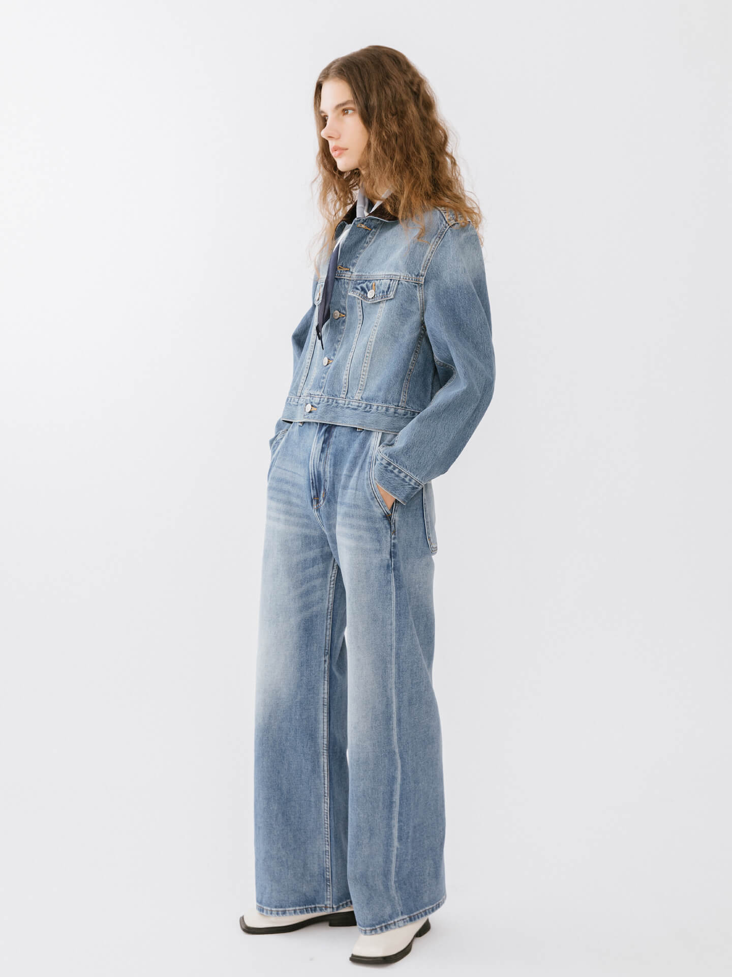 Light Blue Short Denim Jacket-5