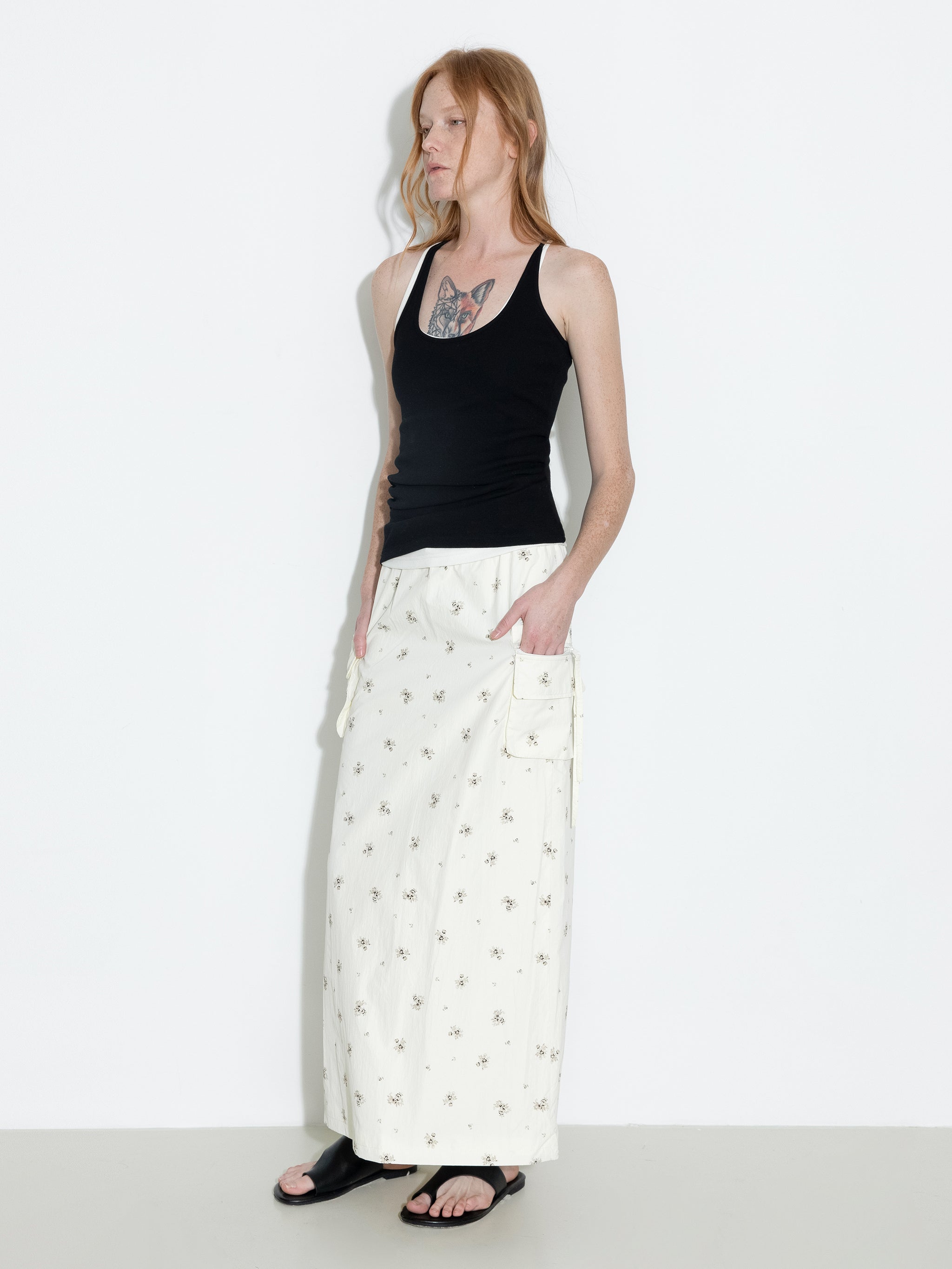 A-line Floral Skirt-5