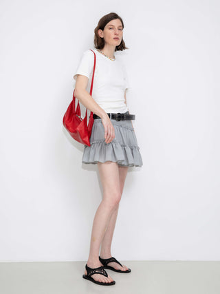 Asymmetrical Ruffled Mini Skirt