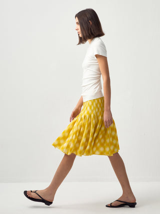 CUBIC Acetate Pleated Umbrella Skirt