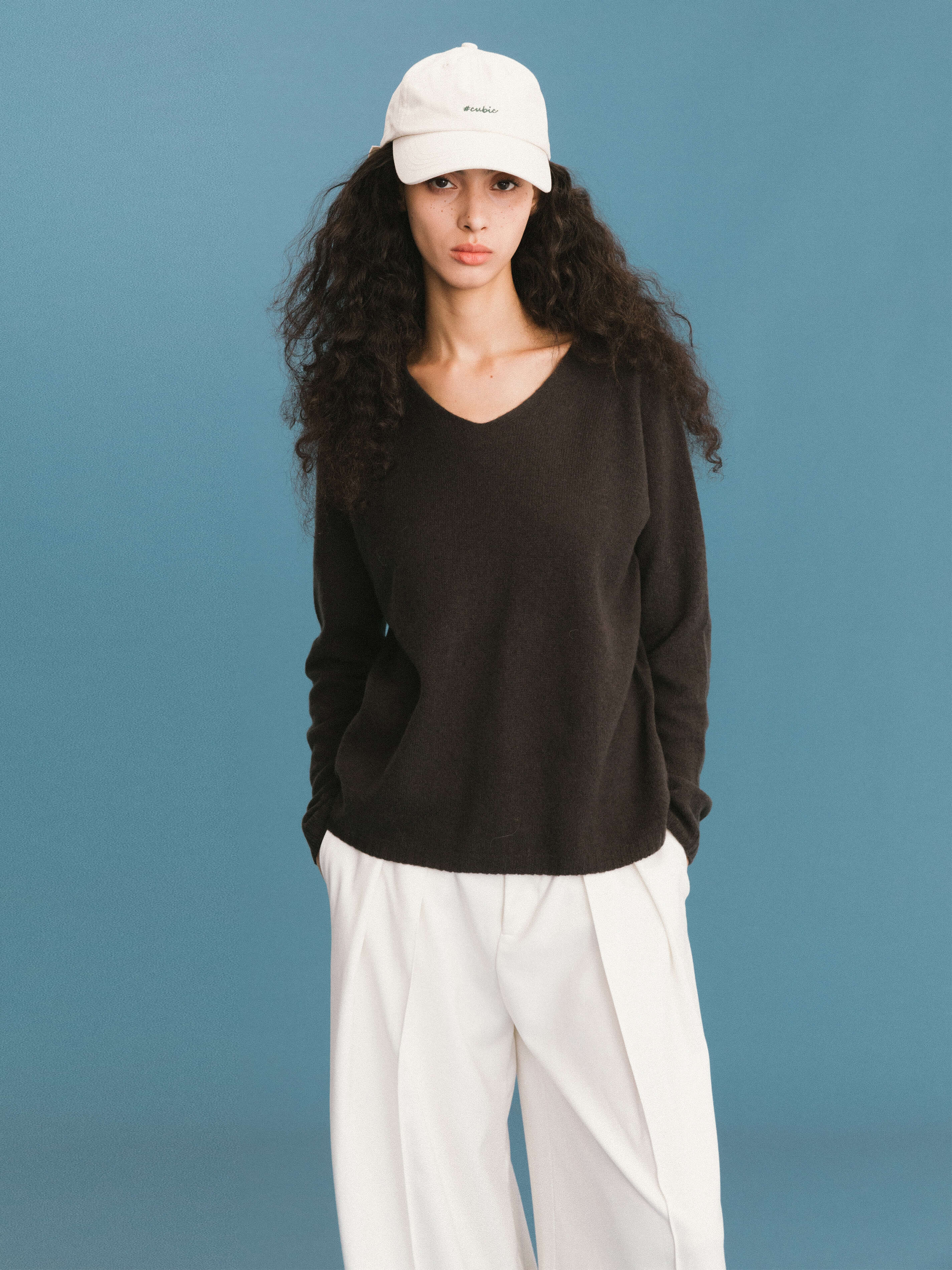 ONE BY CUBIC Boxy 100% Sheep Wool Knitwear Jumper-5