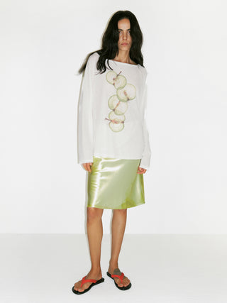 CUBIC Satin A-Line Midi Slip Skirt
