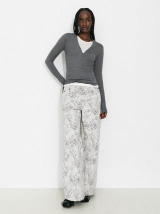 Casual Faux-Layer Knit Top