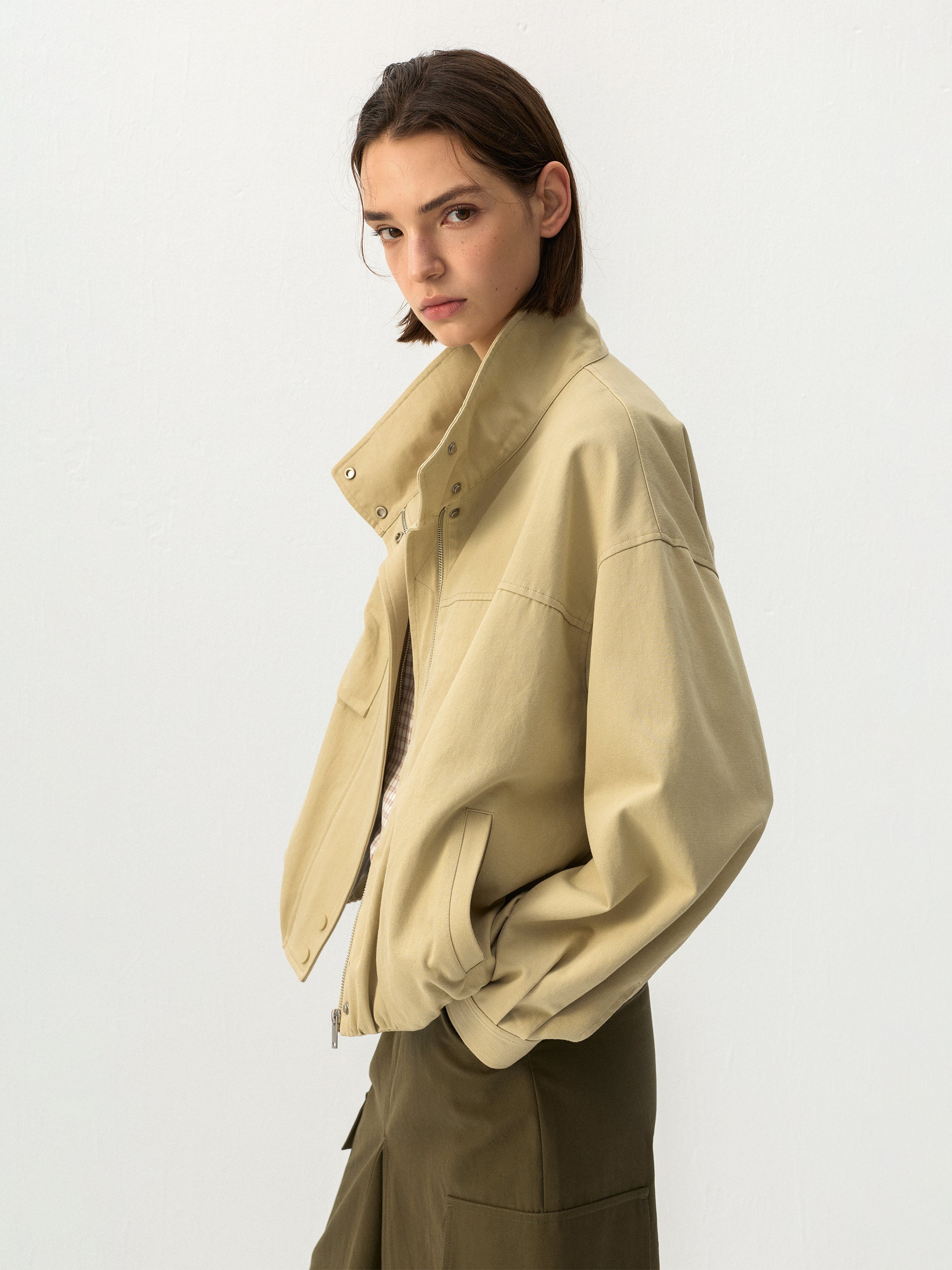CUBIC Charcoal Cotton Utility Jacket-5