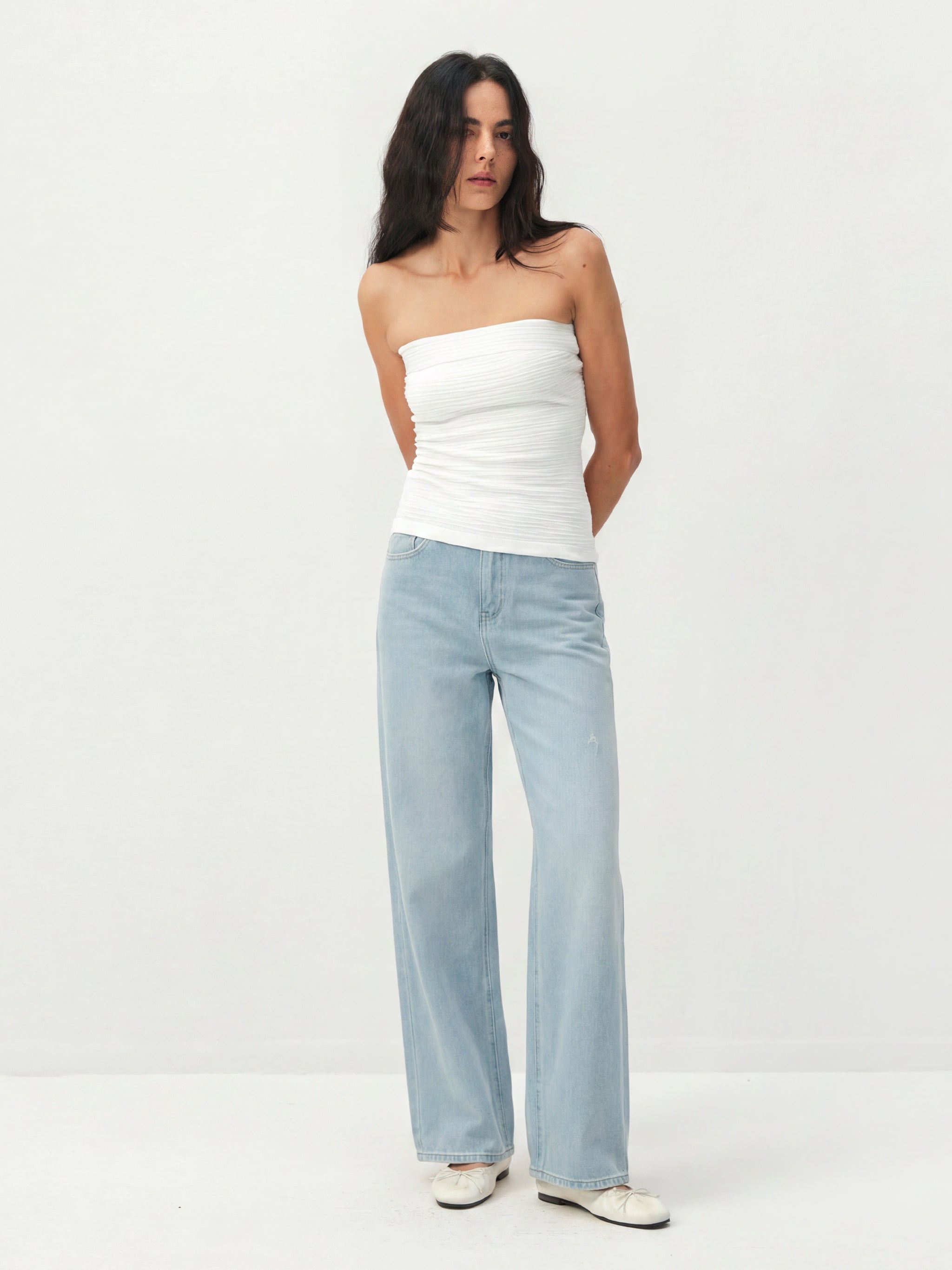 CUBIC High-Rise Straight-Leg Jeans-5