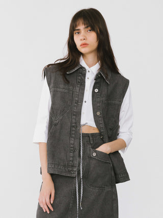 Extra Cropped Shirt with Drawstring Waist