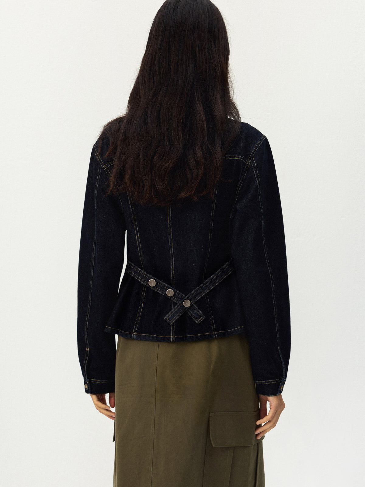 CUBIC Fitted Denim Button-Up Jacket-6