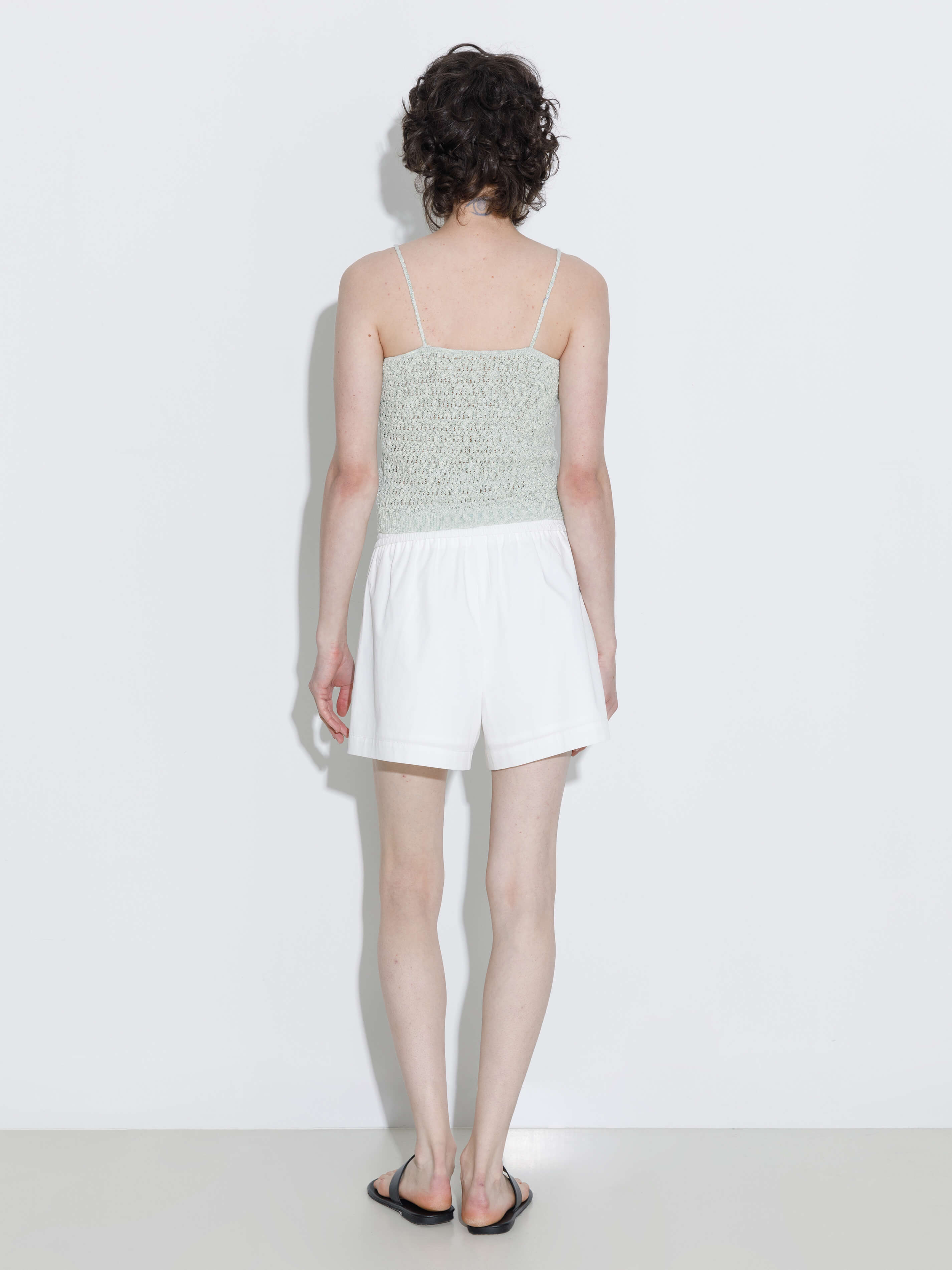 Drawstring Elastic Waist Mini Shorts-7